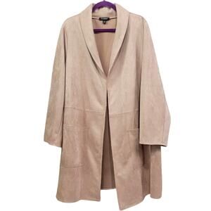 Roz&Ali Long Faux Suede Jacket Women's Size‎ 3X